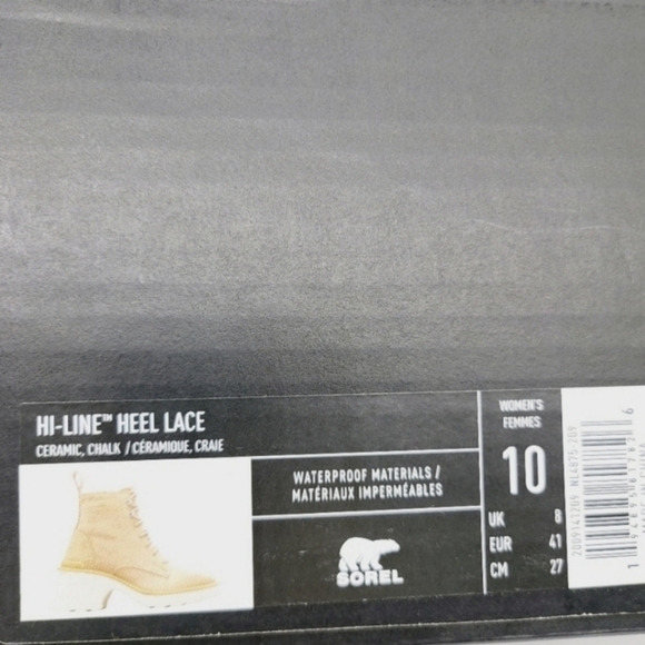 New Sorel Hi-Line Waterproof Heel Lace-Up Boot Women's Size 10 - Picture 9 of 9
